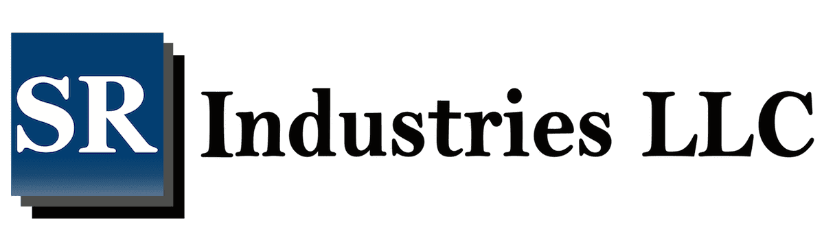 SR Industries LLC logo with blue square.